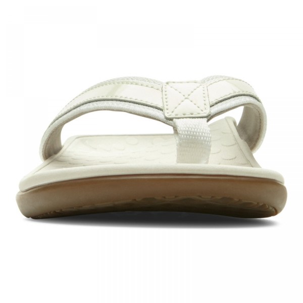 Vionic Sandals Ireland - Tide II Toe Post Sandal White - Womens Shoes Sale | WYQUD-9840